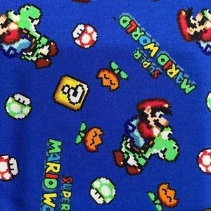 Super Mario Cotton Fabric Nintendo 4 fat quarters